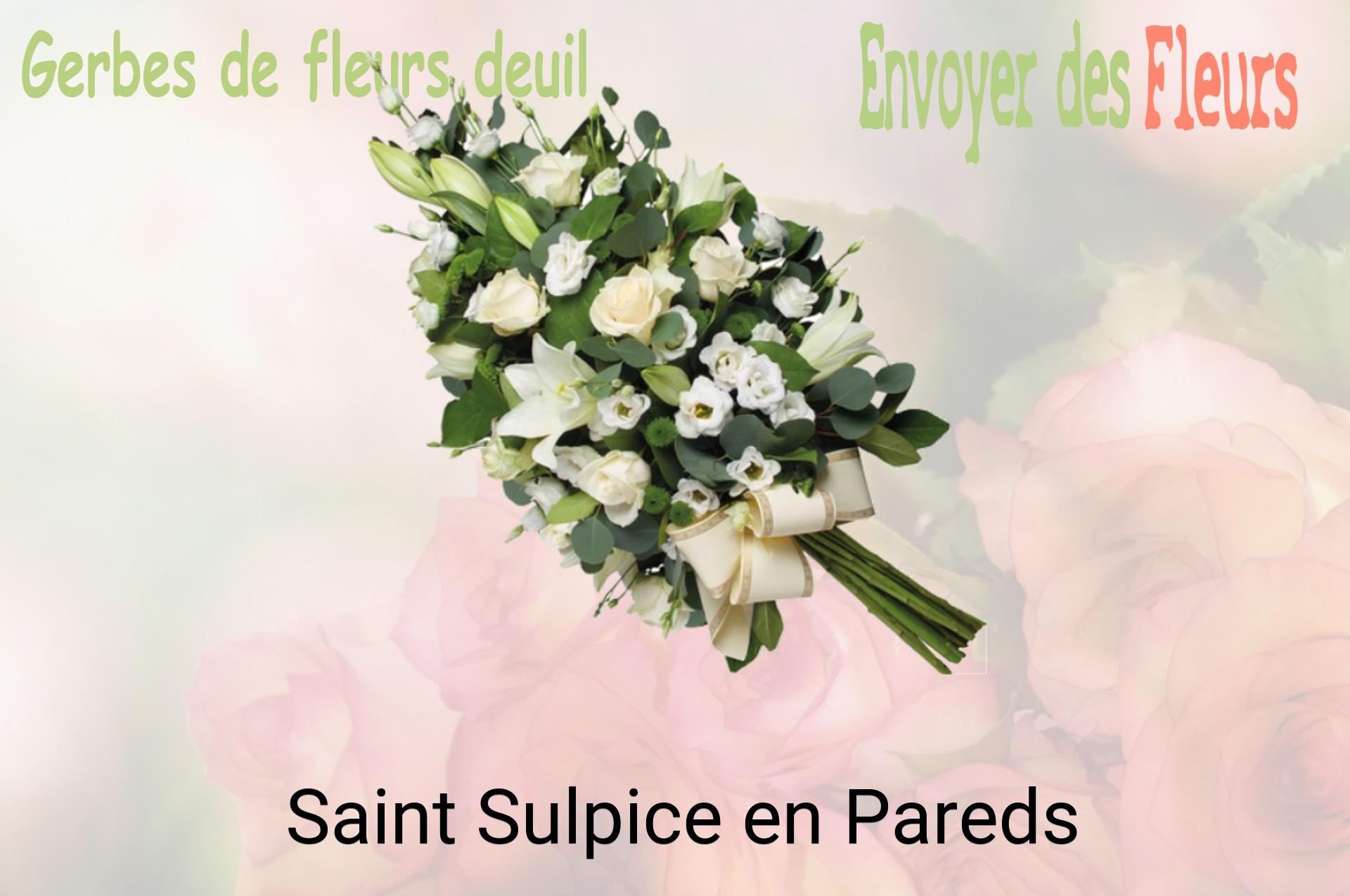 Gerbe de fleurs de deuil livrée à Saint-Sulpice-en-Pareds